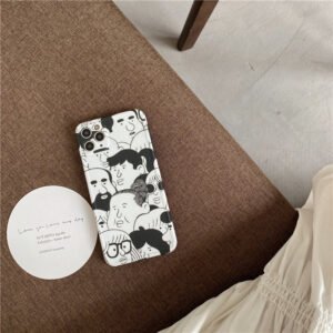 Sketch black and white illustration mobile phone case