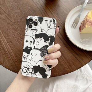 Sketch black and white illustration mobile phone case
