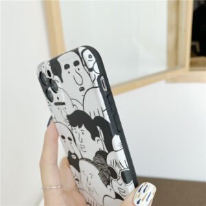 Sketch black and white illustration mobile phone case