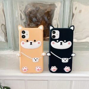 Compatible with Apple , Chai dog silicone mobile phone case