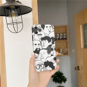 Sketch black and white illustration mobile phone case