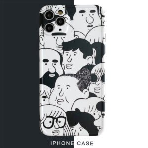Sketch black and white illustration mobile phone case