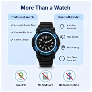 Kids Anti-Lost Watch Find My Android Find Hub Bluetooth Tracker Quartz Watch IP68 Waterproof No Subscription