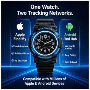 Kids Anti-Lost Watch Find My Android Find Hub Bluetooth Tracker Quartz Watch IP68 Waterproof No Subscription