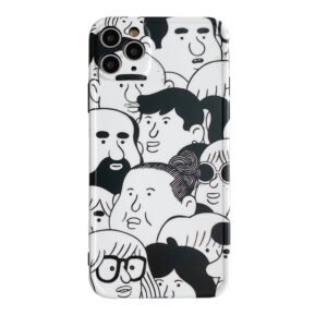 Sketch black and white illustration mobile phone case