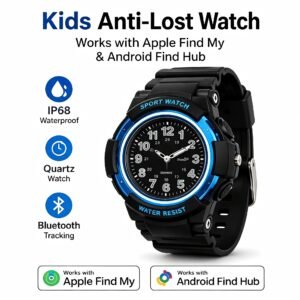 Kids Anti-Lost Watch Find My Android Find Hub Bluetooth Tracker Quartz Watch IP68 Waterproof No Subscription