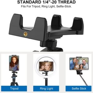 Rotatable Multi-functional Clip Phone & Tablet Holder, Lazy Stand For Live Streaming & Video Watching On Airplane, High-speed Rail And Desktop