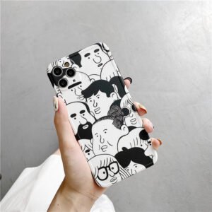 Sketch black and white illustration mobile phone case
