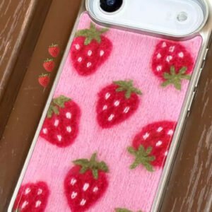 Strawberry themed Protective Case 16 Pro Max Protective Cover
