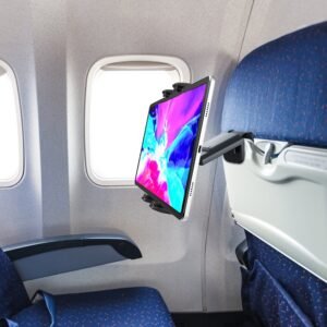 Rotatable Multi-functional Clip Phone & Tablet Holder, Lazy Stand For Live Streaming & Video Watching On Airplane, High-speed Rail And Desktop