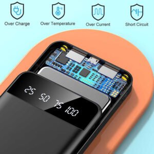 Power Bank Pack 30000mAh Fast Charger 4 USB External Battery For Mobile Phone