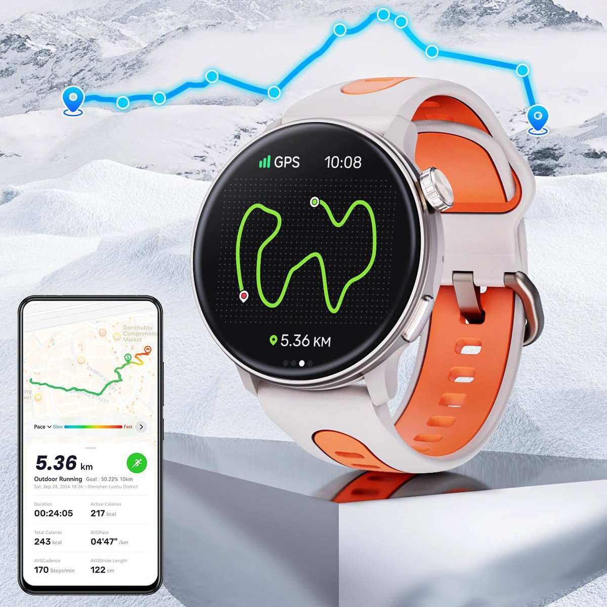 Outdoor Smartwatch GPS Sports Tracking
