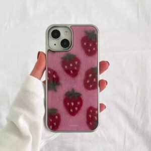 Strawberry themed Protective Case 16 Pro Max Protective Cover