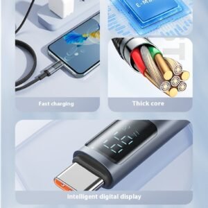 Phone Fast Charge For Pingguo 30W Android 66W Digital Display Data Line
