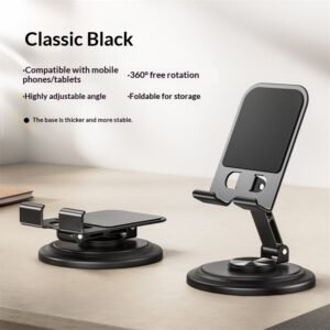 Metal Desktop Stand Portable Non-slip Phone Holder For Binge-watching