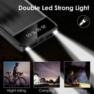 Power Bank Pack 30000mAh Fast Charger 4 USB External Battery For Mobile Phone
