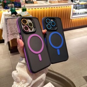 Dual-Color Magnetic Shield Matte Shatter-Resistant Protective Case For The 17 Pro Max