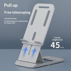 Universal Adjustable Telescopic Portable Foldable Creative Phone Stand For Desktop And Tablet