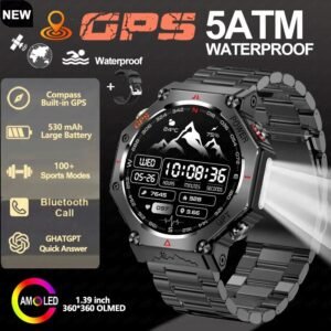 Multifunctional Outdoor Flashlight Smart Waterproof Watch