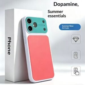 iPhone Color block Phone Case With A Large Window
