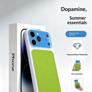 iPhone Color block Phone Case With A Large Window