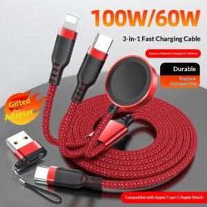 Magnetic Wireless Charging Watch Charger Type Car Data Cable 3 in 2 Type