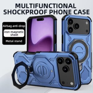 For I Phone 17 Pro Case  Phone Cover Shockproof Kickstand Rugged Magnetic