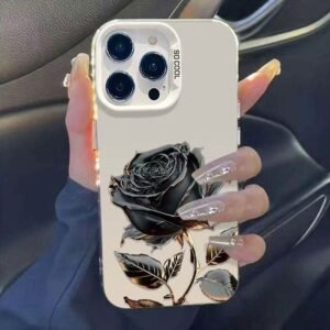 Black Gold Rose 17 Pro Max Phone Case
