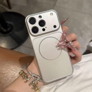 Solid Color All-inclusive Magnetic Phone Case Nano Frosted Glass For Magsafe Phone Case For I Phone 17 Air 16 15 14 13 Pro Max Magnetic Wireless Charge Armor Cover