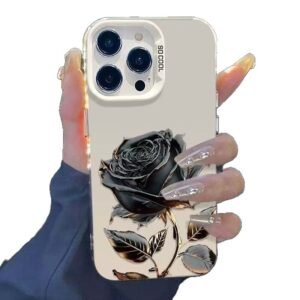Black Gold Rose 17 Pro Max Phone Case