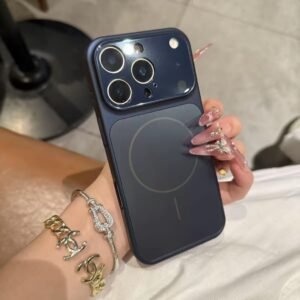 Solid Color All-inclusive Magnetic Phone Case Nano Frosted Glass For Magsafe Phone Case For I Phone 17 Air 16 15 14 13 Pro Max Magnetic Wireless Charge Armor Cover