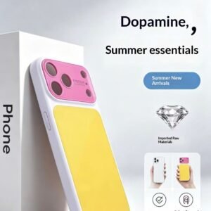 iPhone Color block Phone Case With A Large Window