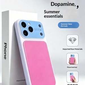 iPhone Color block Phone Case With A Large Window