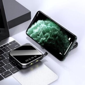 1o000mAh Power Bank, Portable Fast Charger, Battery With 2 USB For Mobile Phones