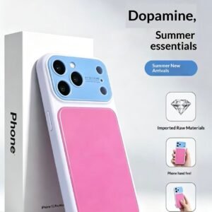 iPhone Color block Phone Case With A Large Window