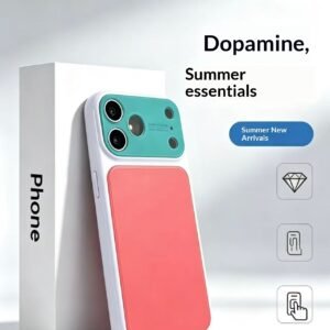 iPhone Color block Phone Case With A Large Window
