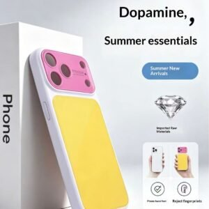 iPhone Color block Phone Case With A Large Window