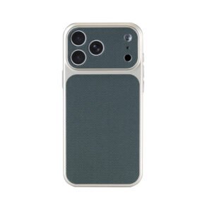 Leather Diamond Pattern Full Coverage Phone Case with Large Window for 17 Pro Max 16 Pro 15 Pro Soft TPU Back Cover