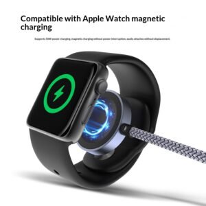 Magnetic Wireless Charging Watch Charger Type Car Data Cable 3 in 2 Type