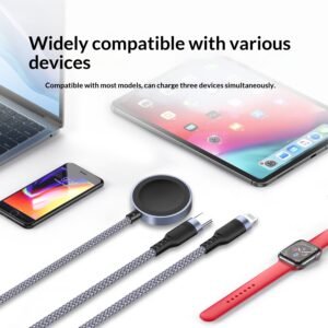 Magnetic Wireless Charging Watch Charger Type Car Data Cable 3 in 2 Type
